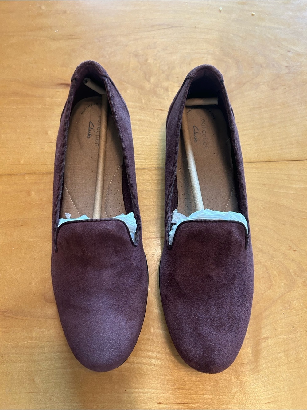 Clarks Women's Plum Suede Slip-On Loafers - Picture 4 of 5